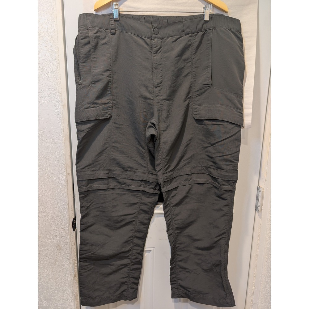 The North‎ Face Convertible Cargo Pants Hiking Travel Zip Off Gray Size XXL A1